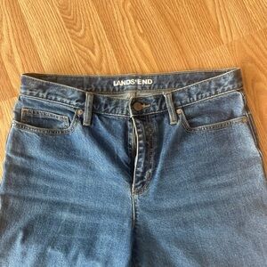 Lands' End Straight High Rise Denim Jeans